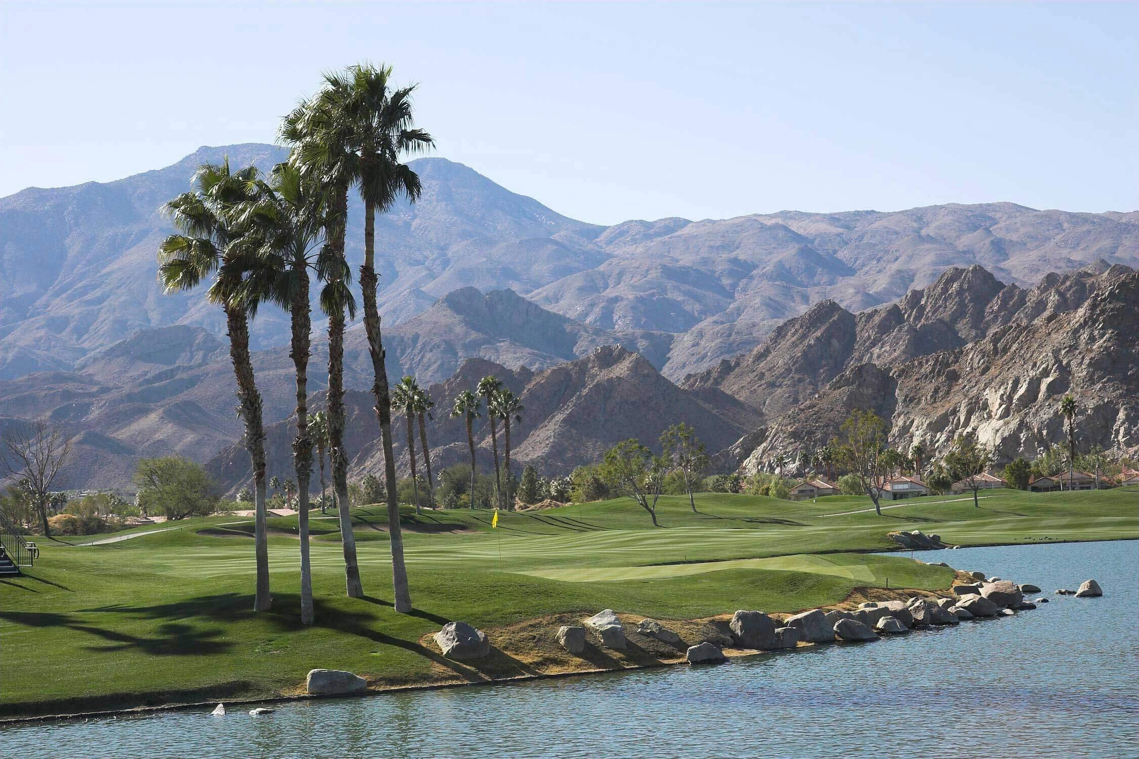 Rancho Mirage golf course and mountains
